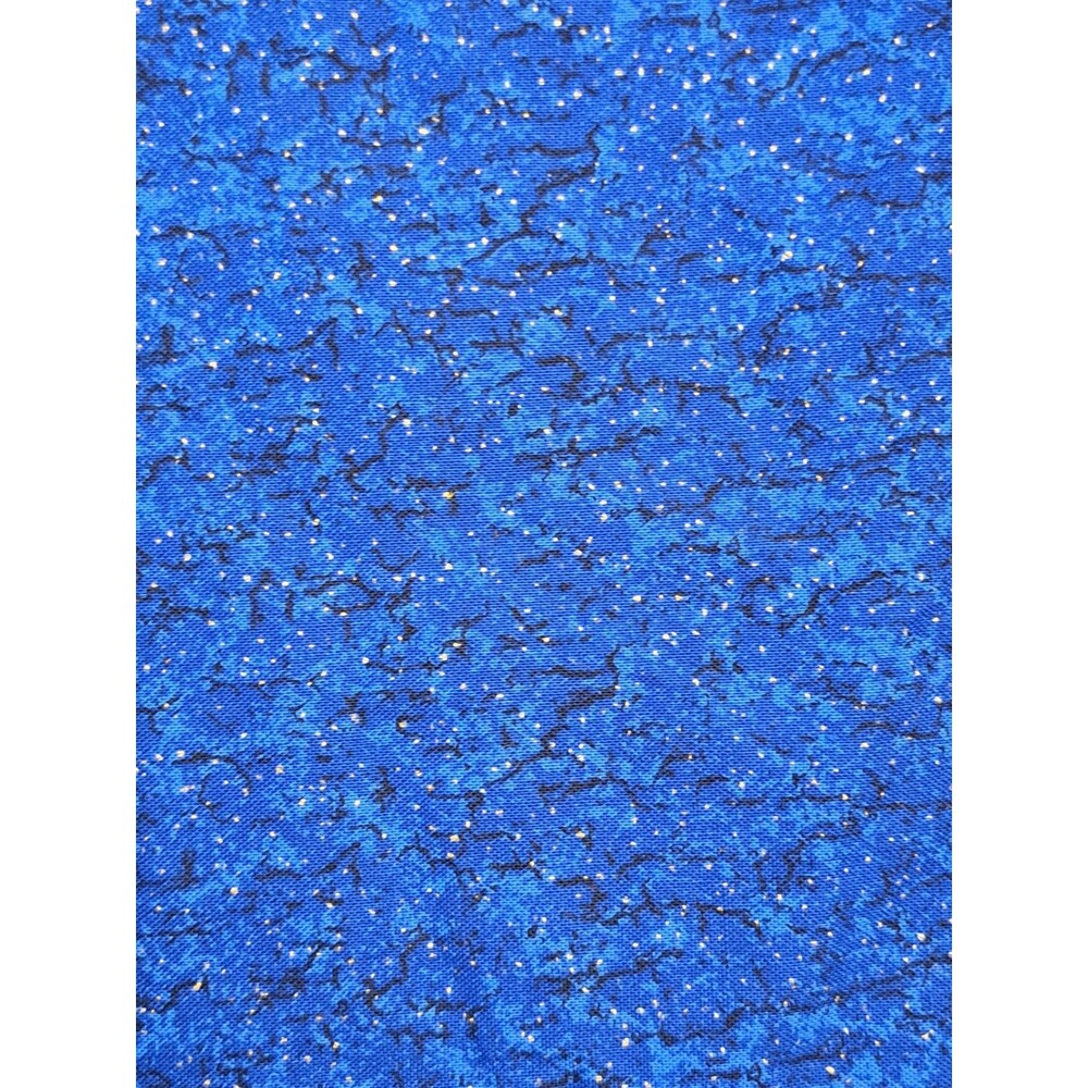 Vintage Christmas Blue Fabric Holiday Remembrance by Cheri L Strole 1 Yard